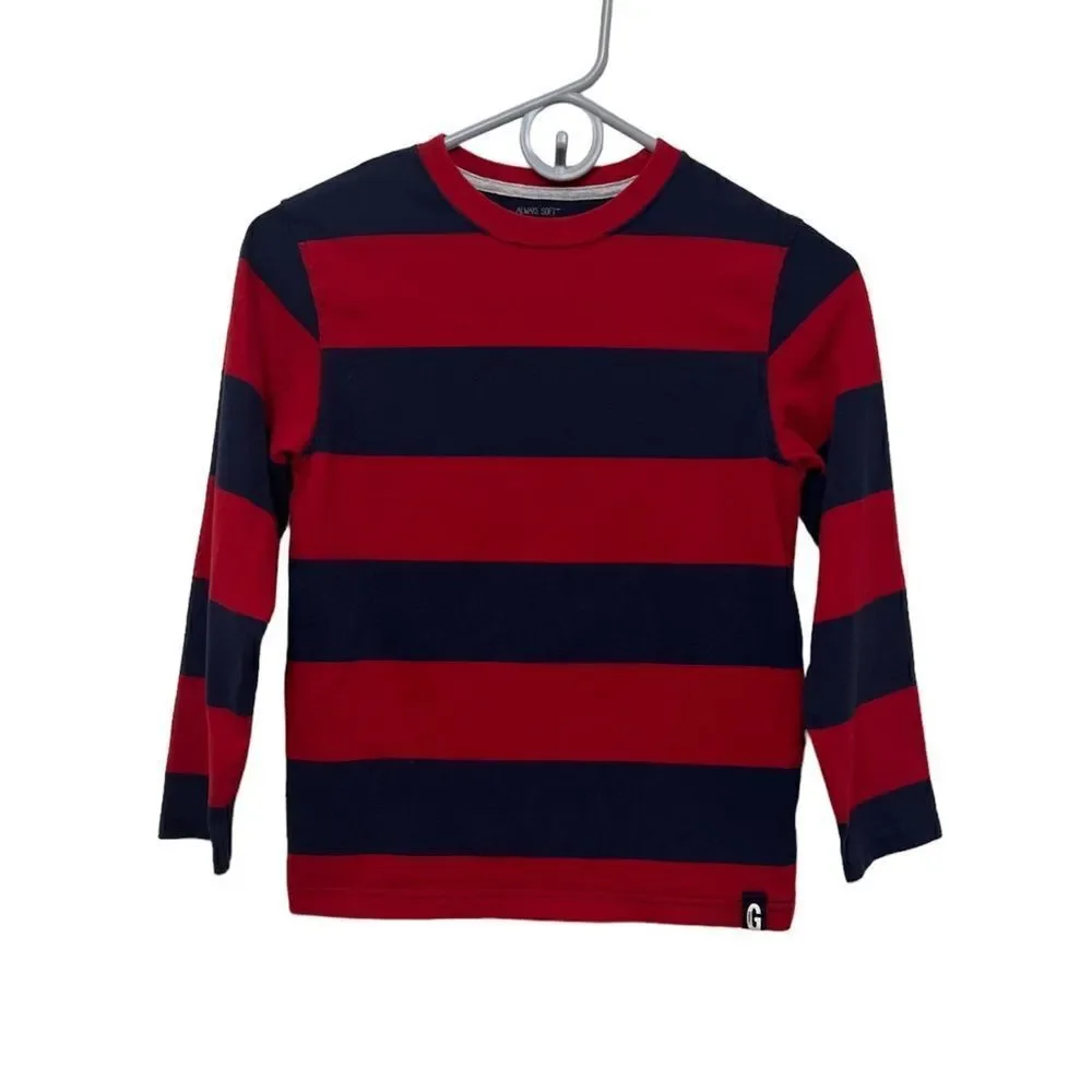 Gymboree Always Soft red/blue long sleeve tee size 10.